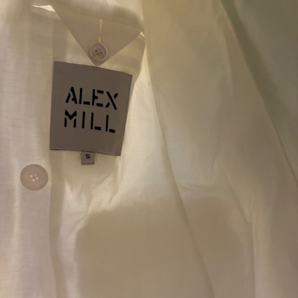Alex Mill Double Breasted Blazer in Linen in White - Size Small - Picture 2 of 3